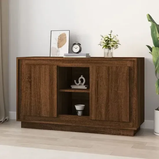 Callie Sideboard with 2 Doors - Brown Oak, Engineered Wood