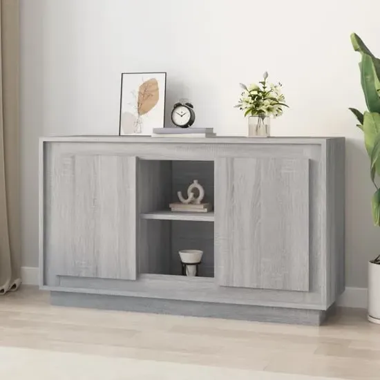 Callie Sideboard with 2 Doors - Grey Sonoma Oak, Engineered Wood