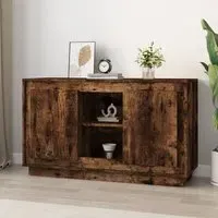 Callie Sideboard with 2 Doors - Smoked Oak, Engineered Wood