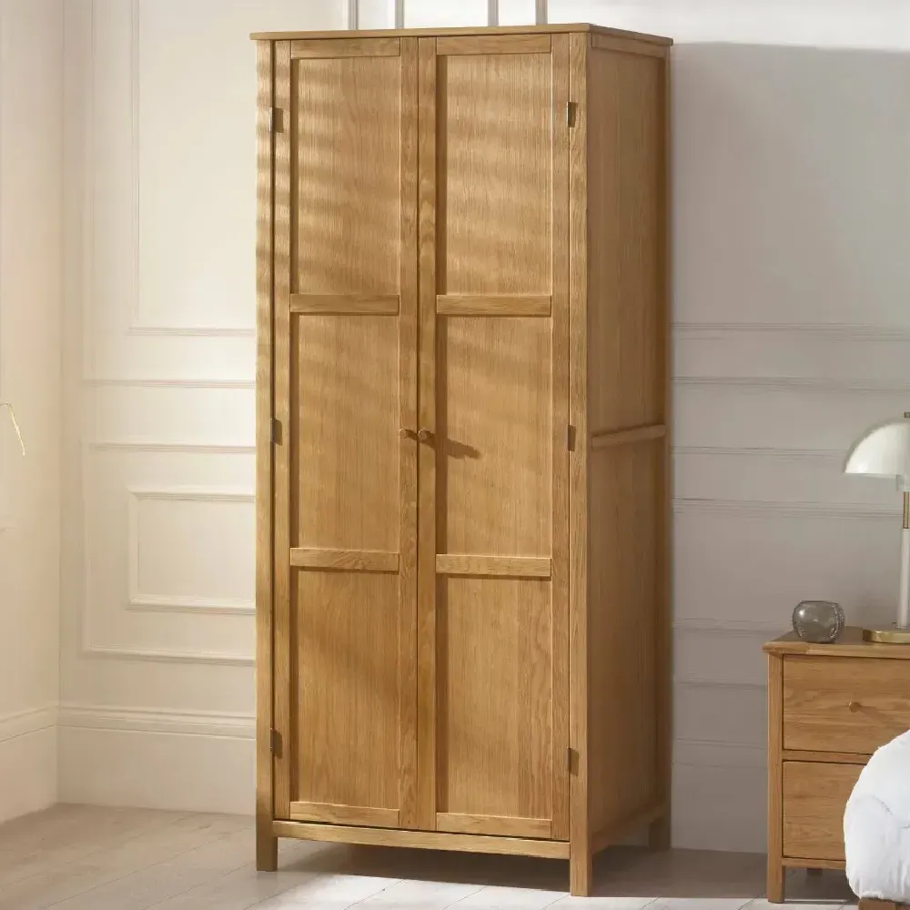 Calliope 2-Door Wardrobe - Oak, Wood product
