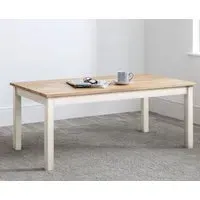 Calliope Coffee Table - Ivory, Oak