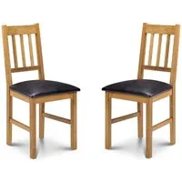 Calliope Dining Chairs in Pair - Oak, Solid Wood alternate view
