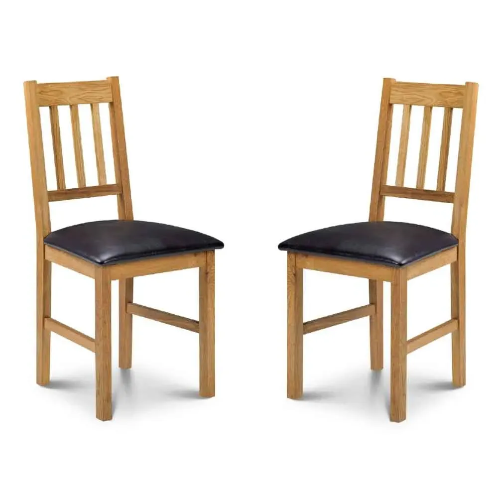 Calliope Dining Chairs in Pair - Oak, Solid Wood product