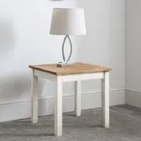 Calliope Lamp Table - Ivory, Oak