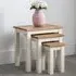 Calliope Nest of 3 Tables - Ivory, Oak