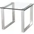 Callison Glass Lamp Table - Clear, Stainless Steel