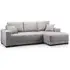 Callison Left Hand Corner Sofa Bed - Grey, Velvet
