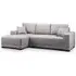 Callison Right Hand Corner Sofa Bed - Grey, Velvet