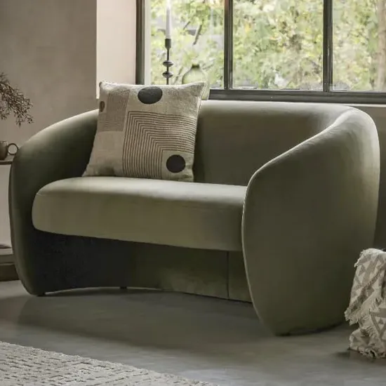 Calvi 2-Seater Sofa - Moss Green, Fabric