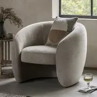 Calvi Fabric Armchair - Cream