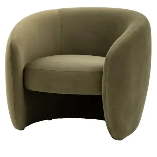 Calvi Fabric Armchair - Moss Green