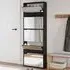 Calvi Shoe Storage Cabinet with 5 Mirror Layers - Black