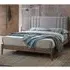 Calvin King Size Bed Frame - Light Grey, Velvet