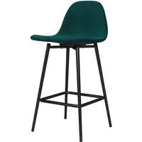 Calving Velvet Bar Chair - Green, Velvet