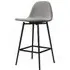 Calving Velvet Bar Chair - Grey, Velvet