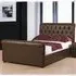 Camacho Double Storage Bed with Gas Lift - Brown, Faux Leather