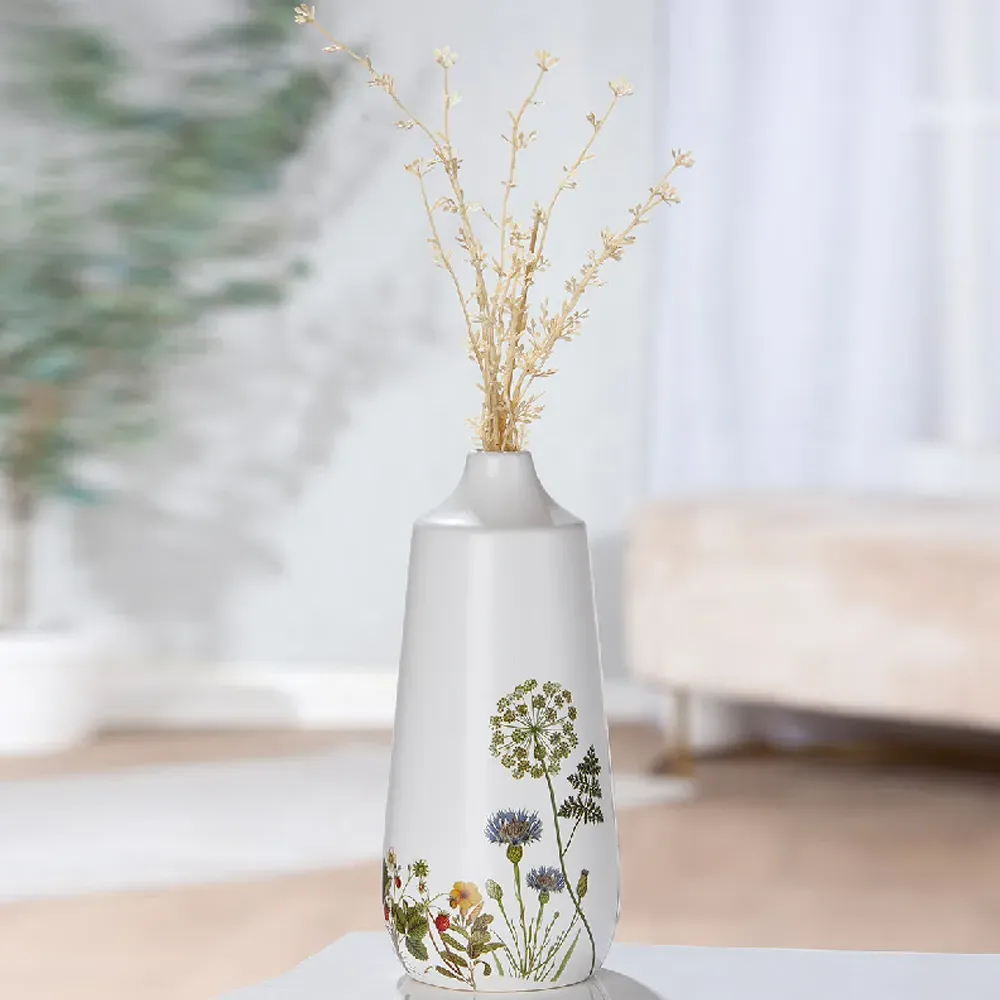 Camarillo Cone Vase - White, Ceramic product