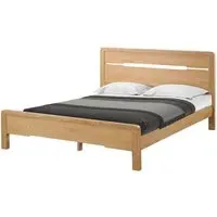 Camber King Size Bed - Waxed Oak