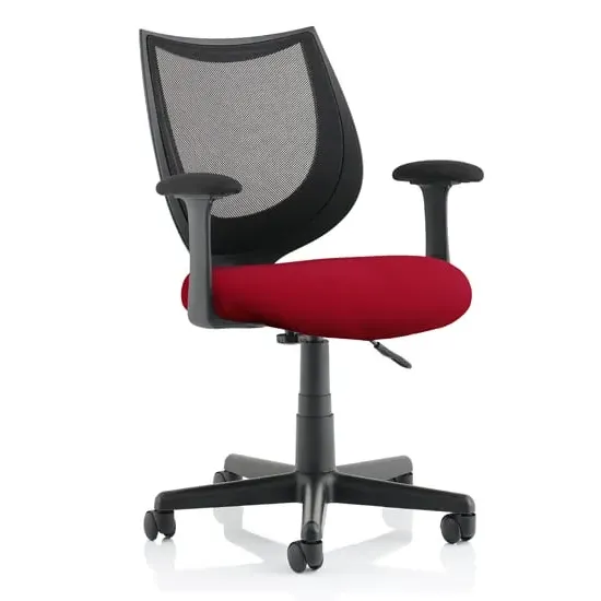 Camden Office Chair with Fixed Arms - Black, Mesh