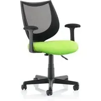 Camden Office Chair with Fixed Arms - Black, Mesh