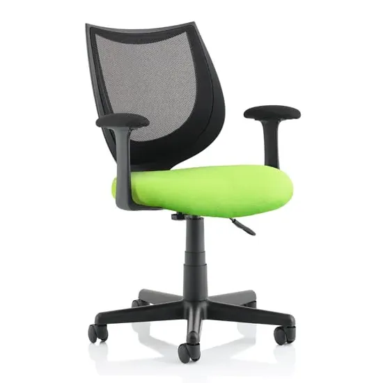 Camden Office Chair with Fixed Arms - Black, Mesh