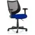 Camden Office Chair with Fixed Arms - Blue, Mesh