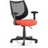 Camden Office Chair with Fixed Arms - Red, Mesh