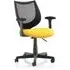 Camden Office Chair with Fixed Arms - Yellow, Mesh