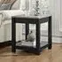 Cameron Side Table with Shelf - Black, Oak