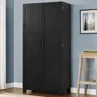 Cameron Storage Cabinet with Drawers - Black, Oak