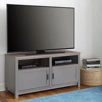 Cameron TV Stand with Storage - Grey, Oak