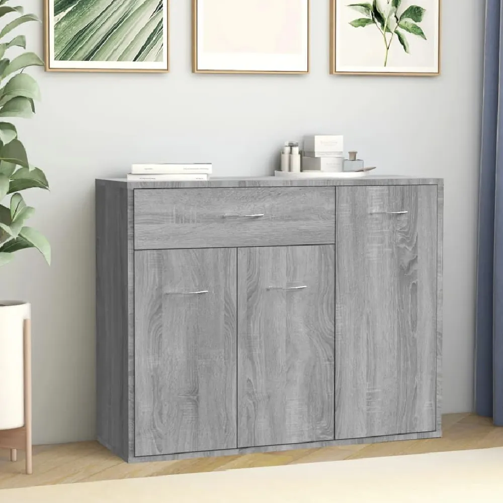 Camino Sideboard with 3 Doors 1 Drawer - Grey Sonoma, Engineered Wood product