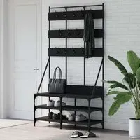 Camrose Clothes Rack with Shoe Storage - Black