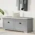 Camrose Hallway Seating Bench with 2 Drawers - Grey, Pinewood