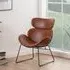 Camrose Leather Lounge Chair - Brown
