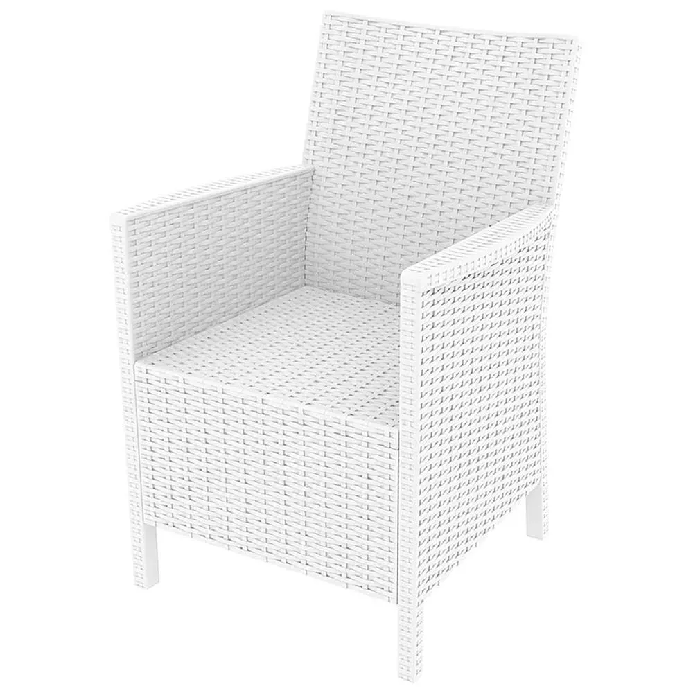 Camrose Outdoor Rattan Armchair - White image