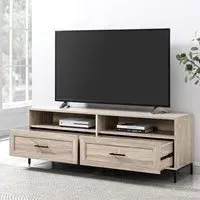 Camrose TV Stand with 2 Drawers - Birch, MDF