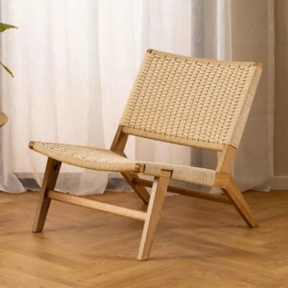 Camrose Woven Rattan Lounge Chair - Off White product