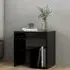 Canaan Bedside Cabinet with Shelf - Black, Engineered Wood