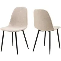 Canby Dining Chairs - Beige, Fabric