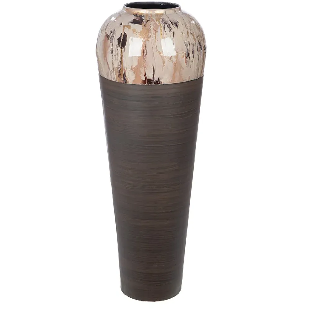 Cancun Small Iron Floor Vase - Matt Brown product