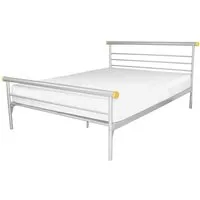 Candela Double Bed Frame - Silver, Metal alternate view