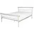 Candela King Size Bed Frame - Silver, Metal