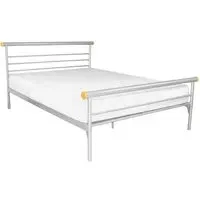 Candela Single Bed Frame - Silver, Metal
