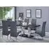 Candice Dining Set with 6 Vesta Chairs - Milano Marble, Grey