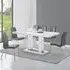 Candice Rectangular Dining Set with 6 Opal Chairs - Grey
