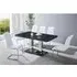 Candice Rectangular Dining Set with 6 Paris Chairs - White