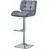 Candid Height-Adjustable Bar Stool - Grey, Faux Leather