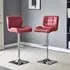 Candid Height-Adjustable Bar Stools with Chrome Base - Bordeaux