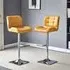 Candid Height-Adjustable Bar Stools with Chrome Base - Curry